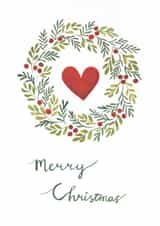 wreath illustration Christmas Card 44458 created by Naomi Karsudjono