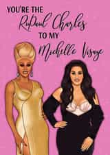 RuPaul’s Drag Race Best Friend Card created by @drawmecaricature