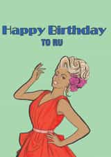 ru drag Birthday Card 21007 created by Chloe illustrates