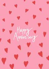 Cute Anniversary Card - Hearts - Happy Anniversary created by Fiona Sutherland