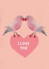 i love you birds Valentines Day Card 17036 created by Christine Hooper