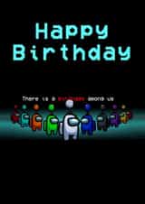 among us gaming Birthday Card 8058 created by averageashhh