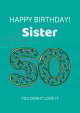 food donut Birthday Card 19514 created by Karen Illustrates