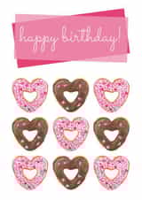 donuts Doughnuts Birthday Card 19515 created by Karen Illustrates