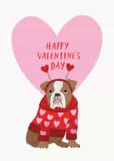 hearts dog Valentines Day Card 20315 created by Mifkins
