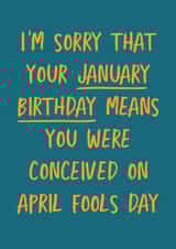 sorry january Birthday Card 20961 created by @tikkled.pink