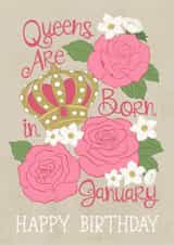 queens roses Birthday Card 20186 created by Tanya Laporte Designs