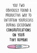 two couple New Baby Card 13953 created by Smudge & Splash