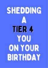 shedding pun Birthday Card 44847 created by Nice Try Cards