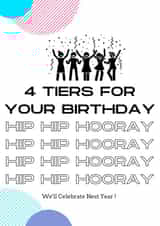 hip hip hooray 4 Birthday Card 46588 created by It Was The Only Card Available