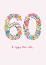 Girlie things 60th birthday card created by mrs L cards