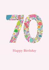 Girlie things 70th birthday card created by mrs L cards