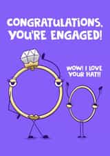 Congratulations You're Engaged Rings Engagement Card created by @donosdoodles