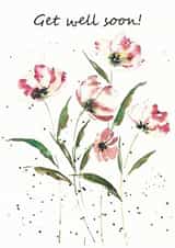 flowers watercolor Get Well Card 20677 created by preeta varkey
