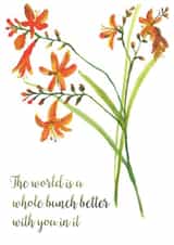 Love and Friendship Hand-Painted Watercolour Flower Hug-In-A Card created by June Malone