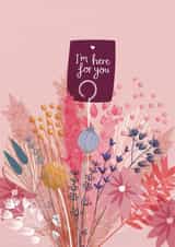 bouquet flowers Love & Friendship Card 7153 created by Two For Joy Illustration