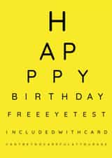 eye test chart Birthday Card 18686 created by AM Designs