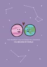 world planets Valentines Day Card 18146 created by Holmes Design Co.