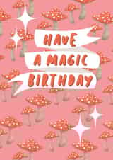 mushroom magic Birthday Card 16572 created by Poppy Jane Prints