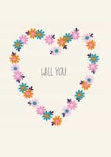 Will You Flower Heart Card created by Alice Potter