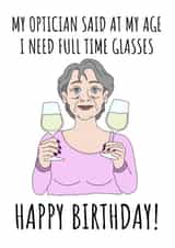 optician age Birthday Card 21060 created by Cowpat Designs