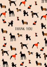 Cute Thank You Card - Dogs created by Olivia Slater