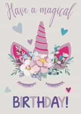 Pretty Birthday Card - Unicorn - Have A Magical Birthday created by Catherine Bancroft