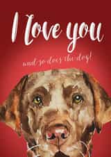 from the dog labrador Valentines Day Card 1609 created by Jo Scott Art