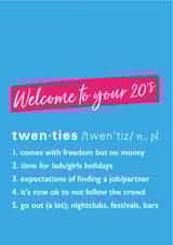 twenty 20 Birthday Card 7703 created by Poppy Lane