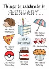 February Birthday Card created by Creaternet