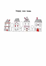 Cute Arty New Home Card - Houses - Happy New Home created by Hello Hatty