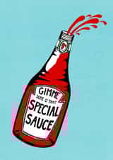 ketchup sauce Valentines Day Card 44704 created by Oh Milo Made