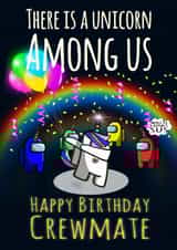 Among Us Unicorn Birthday Card created by Kerrylovescards
