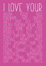 Wife Girlfriend Valentines Day Card 40367 created by Oh You Know Aaron