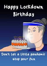 lockdown faceshield Birthday Card 46713 created by Rob Baines