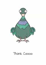 thanks grateful Thank You Card 19785 created by Quack Animal Art