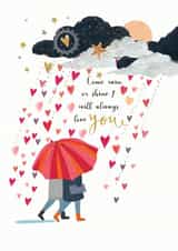 Traditional Valentine's Day Card - Love You Rain Or Shine created by Louise Tiler