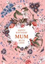 floral heart Birthday Card 19881 created by Little Cham Cham