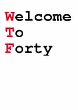 40 forty Birthday Card 13905 created by KingdomKards