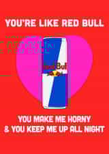 red bull energy Valentines Day Card 43740 created by Swazzdraws