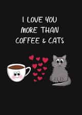 coffee hearts Valentines Day Card 42804 created by Anna Campbell