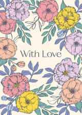 Floral with love card created by Sazerelli Designs