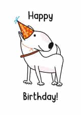 dog party hat Birthday Card 21037 created by HabFab