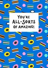 allsorts sweets Valentines Day Card 46578 created by Salty Siren Studios