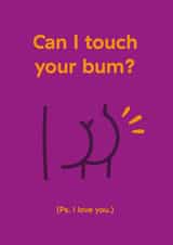 bum rude Valentines Day Card 46130 created by Tom Wilding Designs