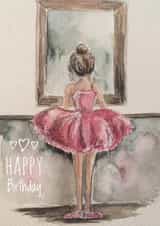 Arty Birthday Card - Ballet - Ballerina created by AP Designs