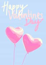 Heart balloons valentine's day card created by Fiona Sutherland