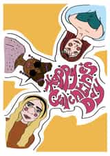 galentines friends Valentines Day Card 46747 created by Sleek and Chic Illustrations