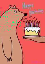 bear animal Birthday Card 19509 created by Esther Maughan