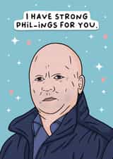 Funny Valentines Day Card - Phil Mitchell - Eastenders - Strong Philings For You created by Duck & Mustard